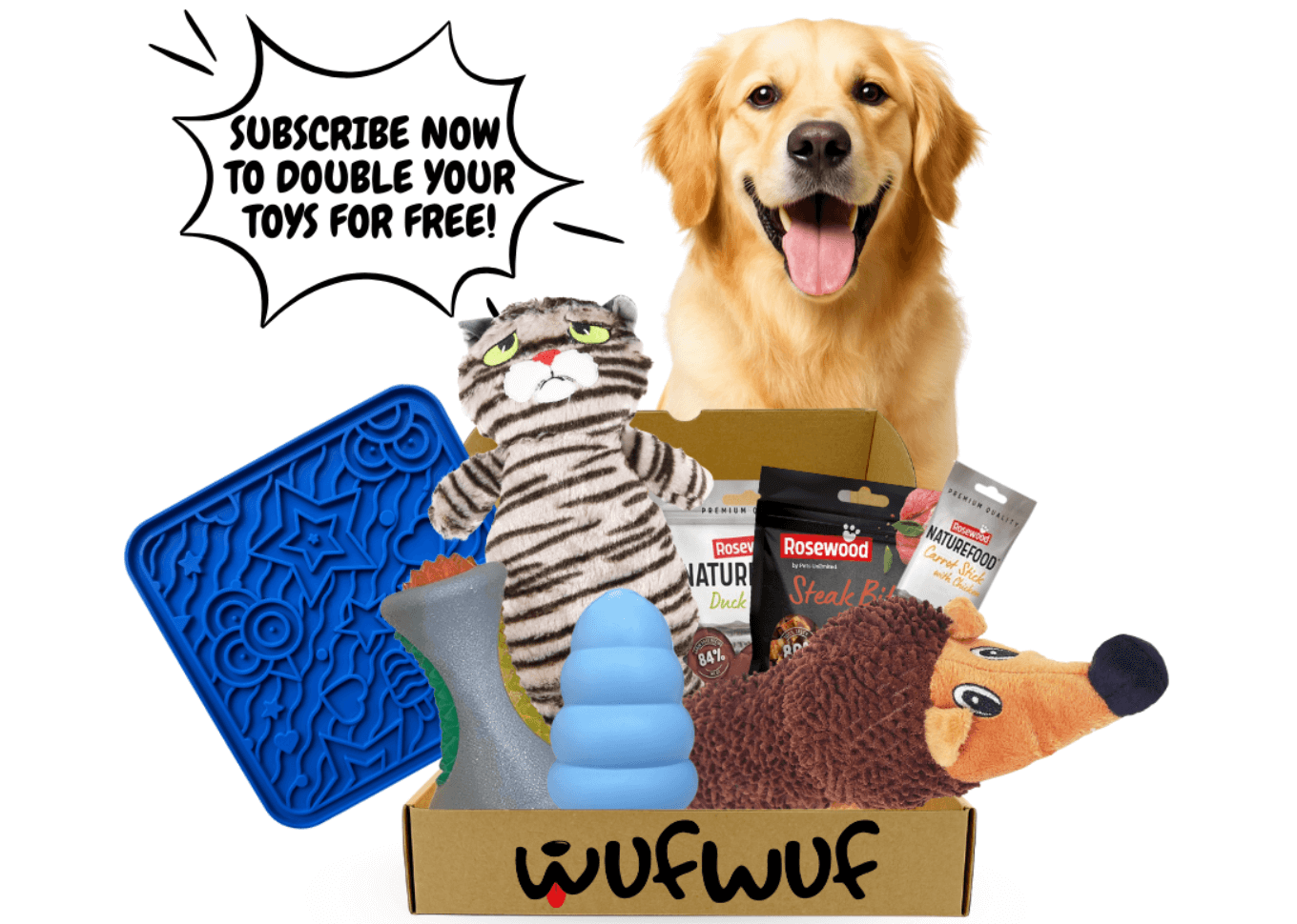 WufWuf - Your dog's monthly joy box.